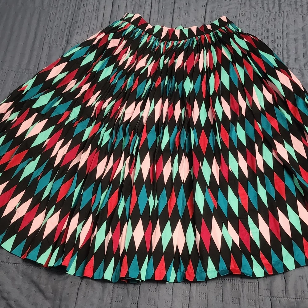 Pinup girl clothing harlequin skirt S with pockets - Picture 1 of 2